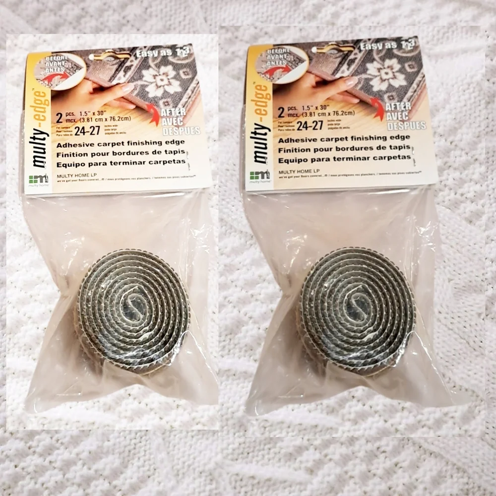 Multy-Edge ~ Adhesive Carpet Finishing Edge. 2 Packs